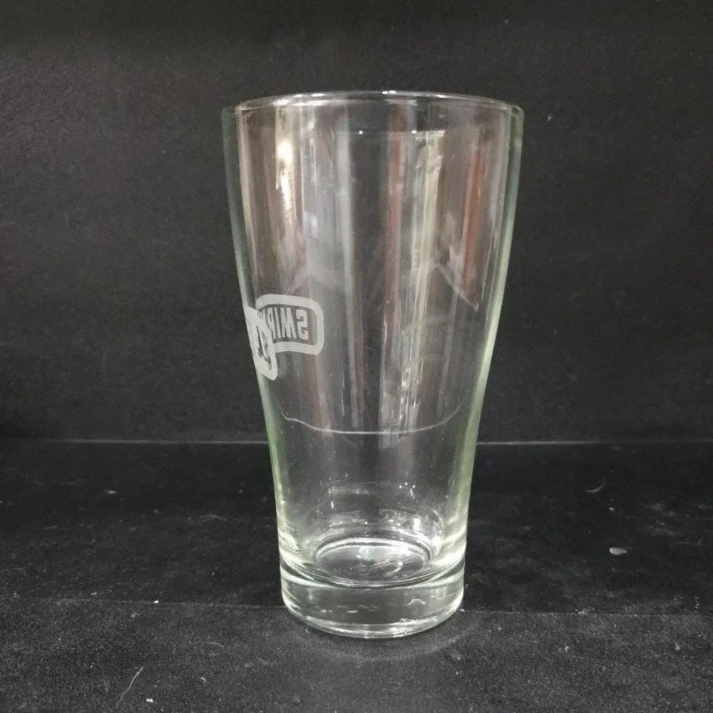 Smirnoff Vodka Logo Pint Glass, Clear Heavy Beer‎ Glass, Replacement Drinkware
